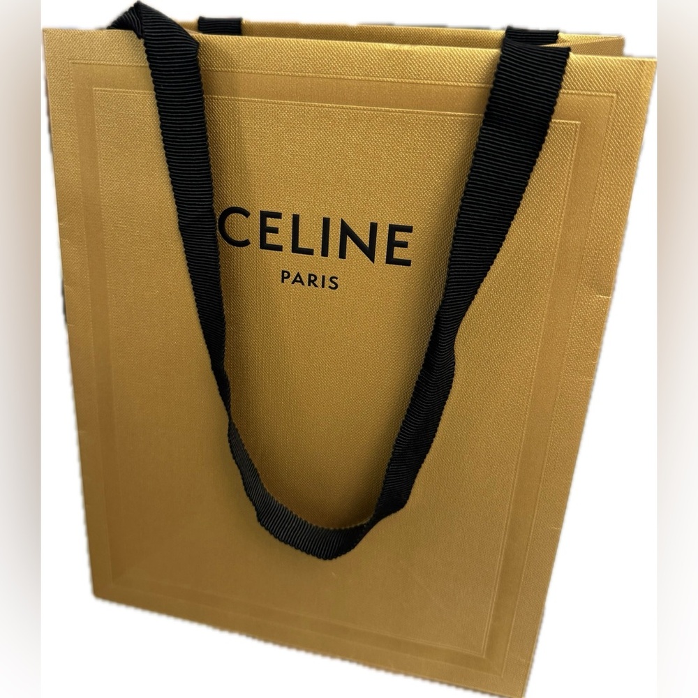 Celine gold gift bag